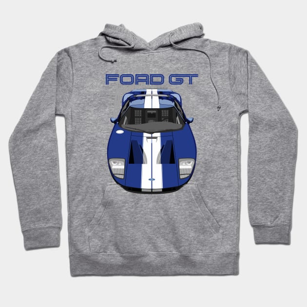 Ford GT-2005-2006-blue Hoodie by V8social